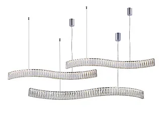 Горизонтальная композиция 8240 из трех одиночных волн хром №68 Newport 8240 Горизонтальная композиция 8240 из трех одиночных волн хром №68