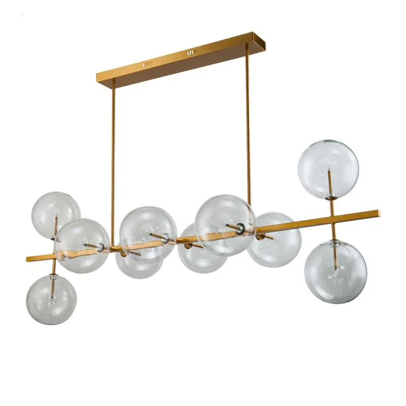 Люстра на штанге Delight Collection Globe Mobile KG0965P-10L brass