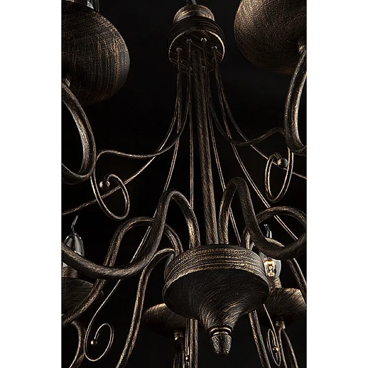 Светильник подвесной Eurosvet Provence 22404/8 черный с золотом