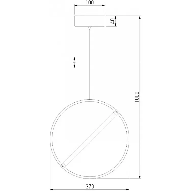 Светильник подвесной Eurosvet Element 90281/1 хром
