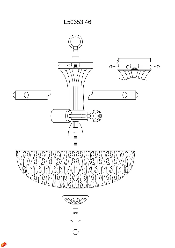Светильник потолочный L'Arte Luce Fort L50353.46
