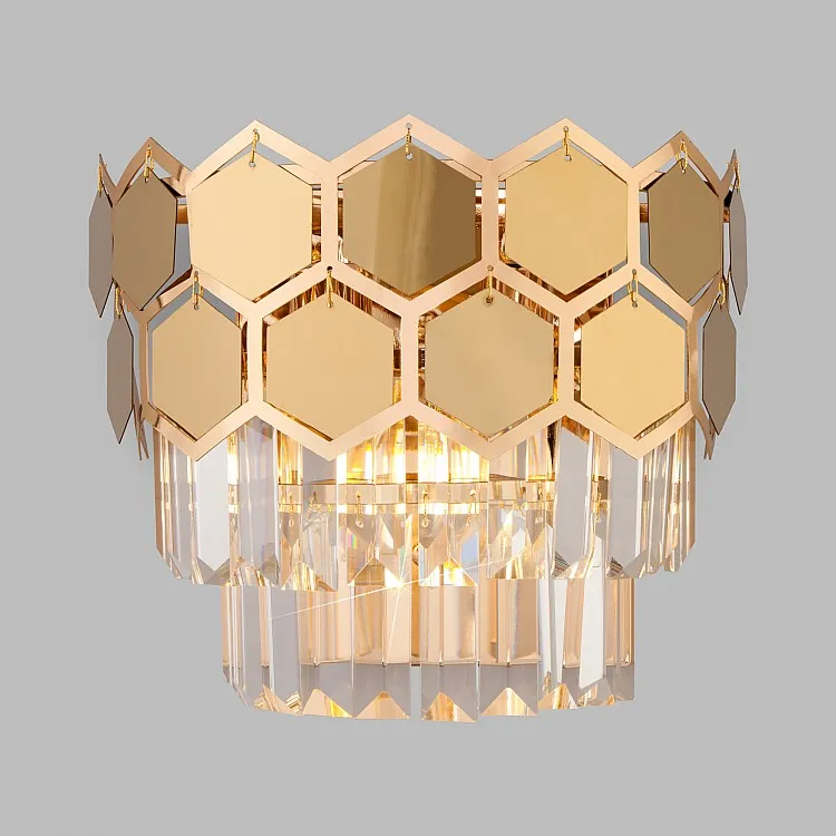 Бра Eurosvet Ariana 10113/2 золото/прозрачный хрусталь Strotskis