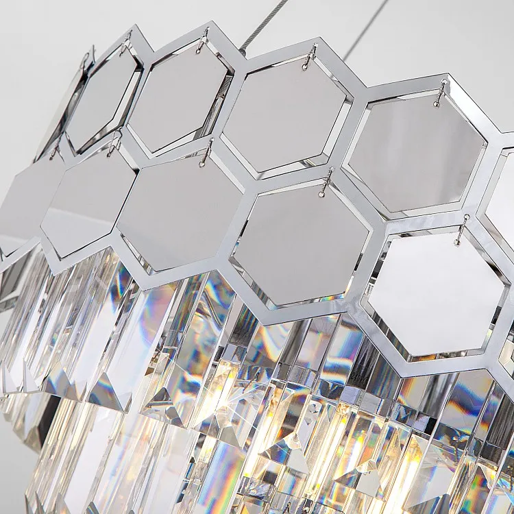 Светильник подвесной Eurosvet Ariana 10124/5 хром/прозрачный хрусталь Strotskis Smart (10113/5)