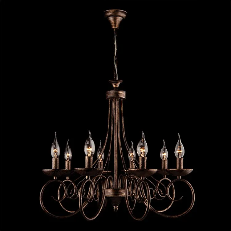 Светильник подвесной Eurosvet Provence 22404/8 черный с золотом