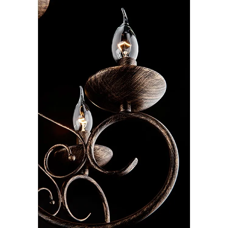 Светильник подвесной Eurosvet Provence 22404/8 черный с золотом