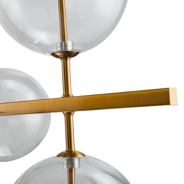 Люстра на штанге Delight Collection Globe Mobile KG0965P-10L brass