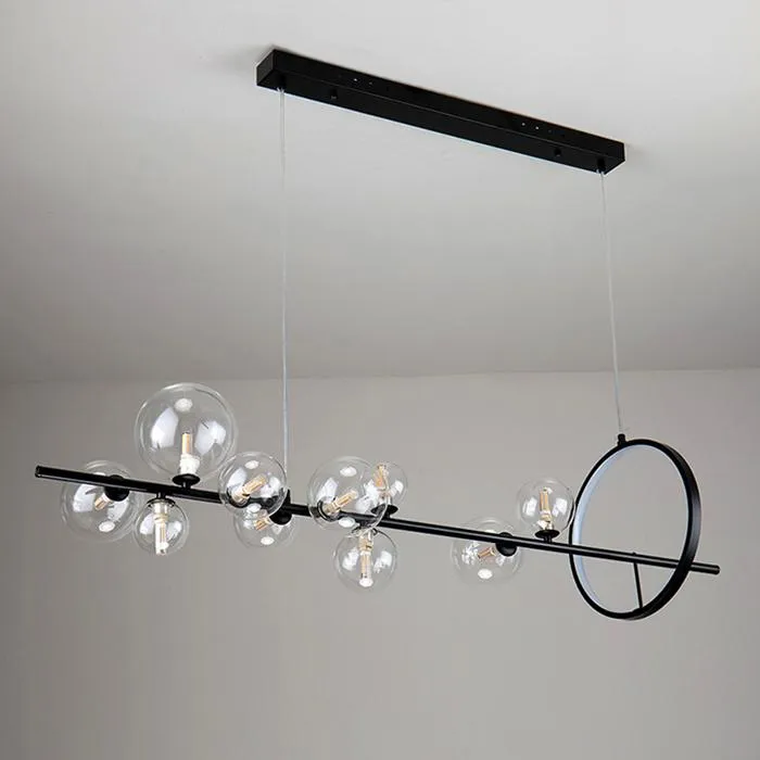 Люстра подвесная Delight Collection Art Deco Bubble KG1233P-10 black/clear