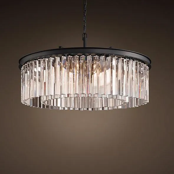 Люстра подвесная Delight Collection 1920s Odeon KR0387P-10B black/clear