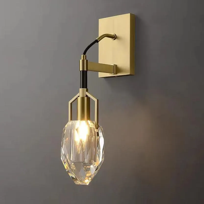 Бра Delight Collection Wall lamp 8960-1W brass/clear