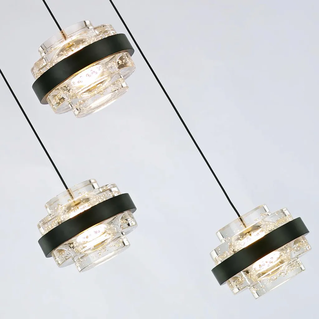 Светильник подвесной Delight Collection Indiana MD22030002-3A black/clear