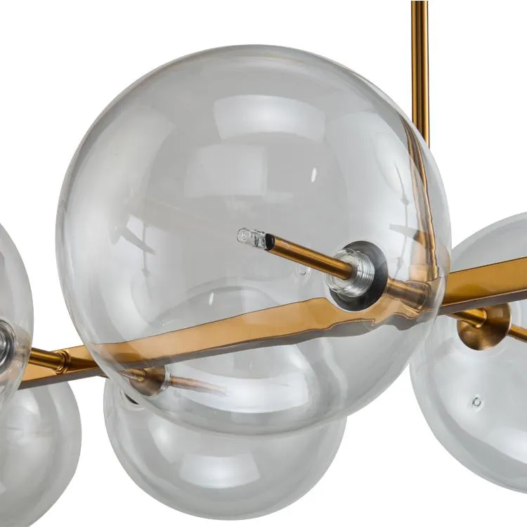 Люстра на штанге Delight Collection Globe Mobile KG0965P-10L brass