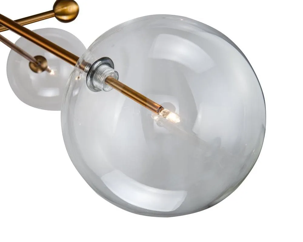 Люстра на штанге Delight Collection Globe Mobile KG0835P-6 brass