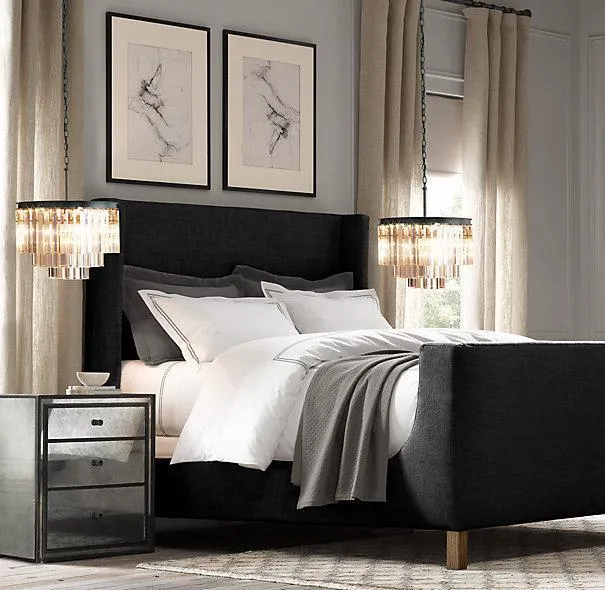Люстра подвесная Delight Collection 1920s Odeon KR0387P-6 black/clear