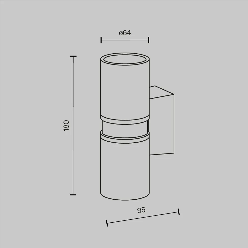 Уличный настенный светильник Outdoor O582WL-02BS