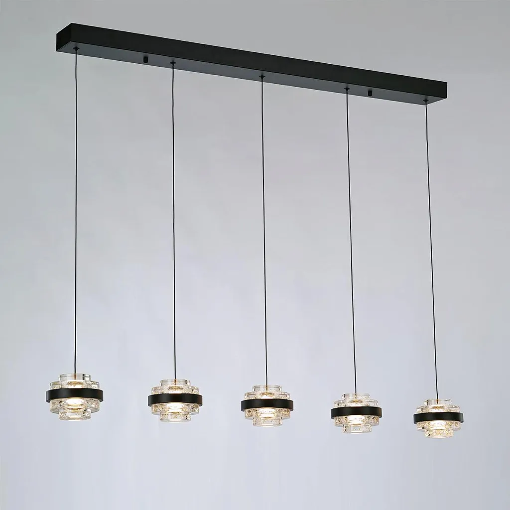 Светильник подвесной Delight Collection Indiana MD22030002-5B black/clear