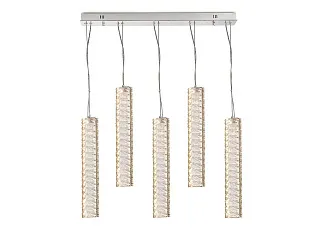 Горизонтальная композиция 8290 из пяти подвесных светильников хром №104 Newport 8290 Горизонтальная композиция 8290 из пяти подвесных светильников хром №104