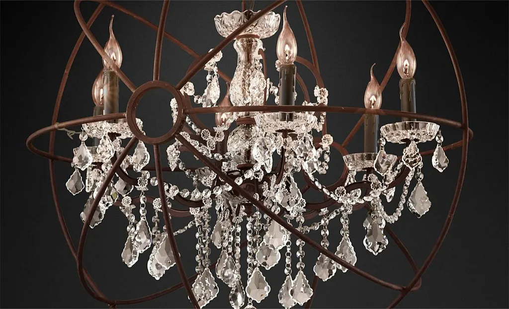 Люстра подвесная Delight Collection Foucault'S Orb 5014-D6 rusty