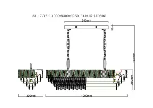 Люстра подвесная Delight Gold FL1058-15PL