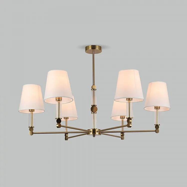 Люстра потолочная на штанге Eurosvet Conso 60145/6 латунь