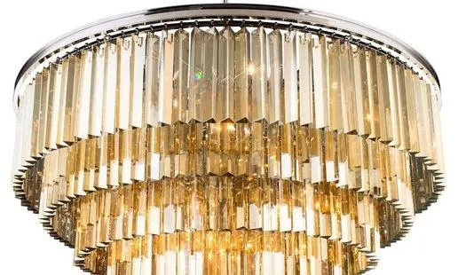 Люстра подвесная Delight Collection 1920s Odeon KR0387P-10A chrome/amber