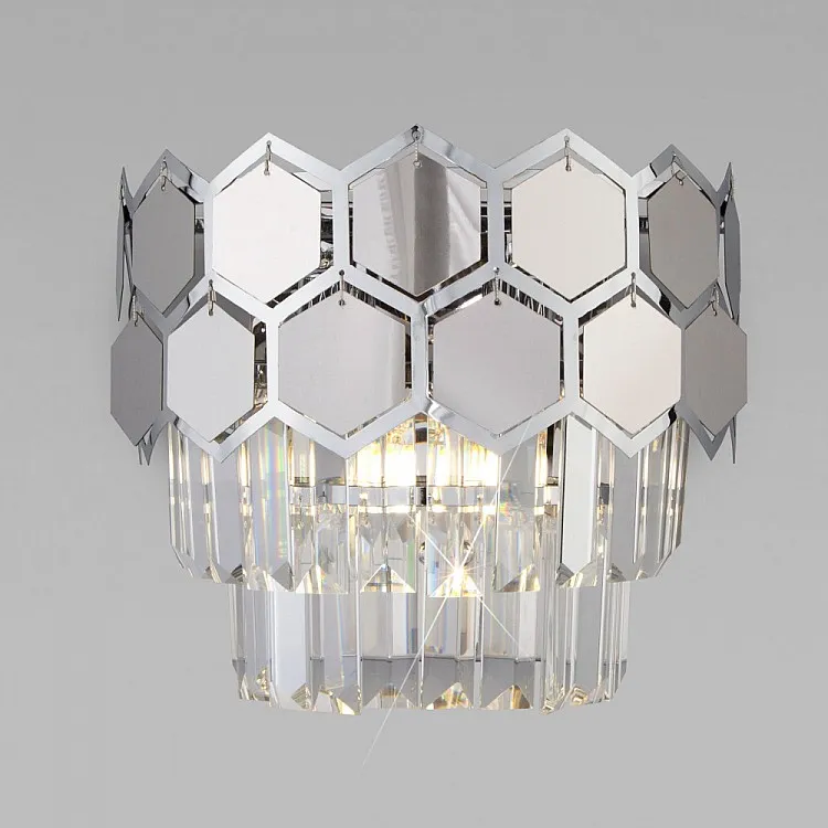 Бра Eurosvet Ariana 10124/2 хром/прозрачный хрусталь Strotskis (10113/2)