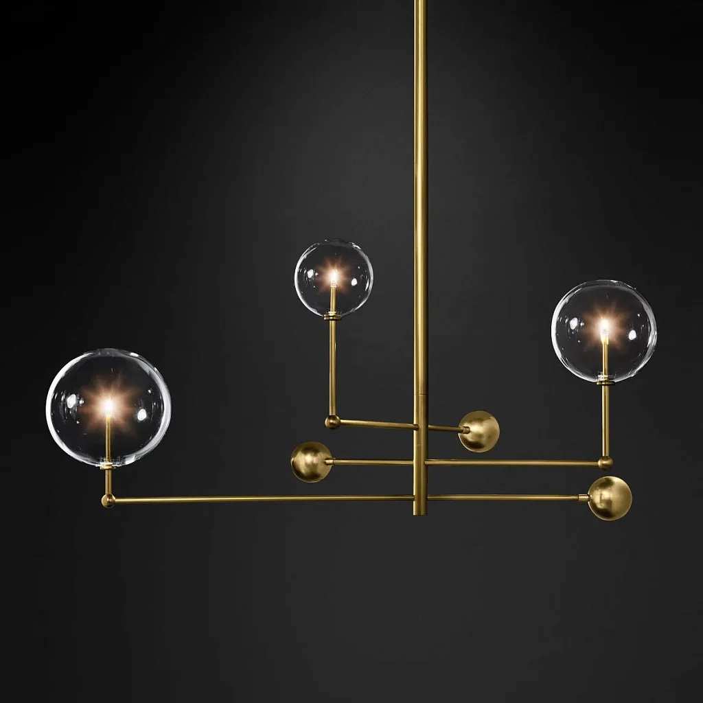 Люстра на штанге Delight Collection Globe Mobile KG0835P-3 brass