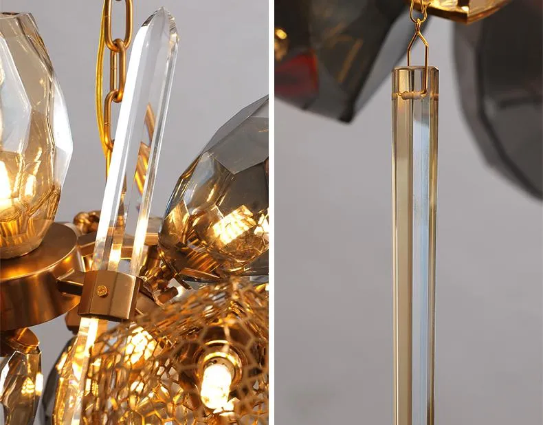 Люстра подвесная Delight Collection Britannica 8898P/BL gold/smoky