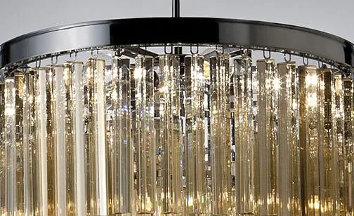 Люстра подвесная Delight Collection 1920s Odeon KR0387P-10B chrome/amber