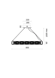 Люстра подвесная Festo Chrome FL1052-10P